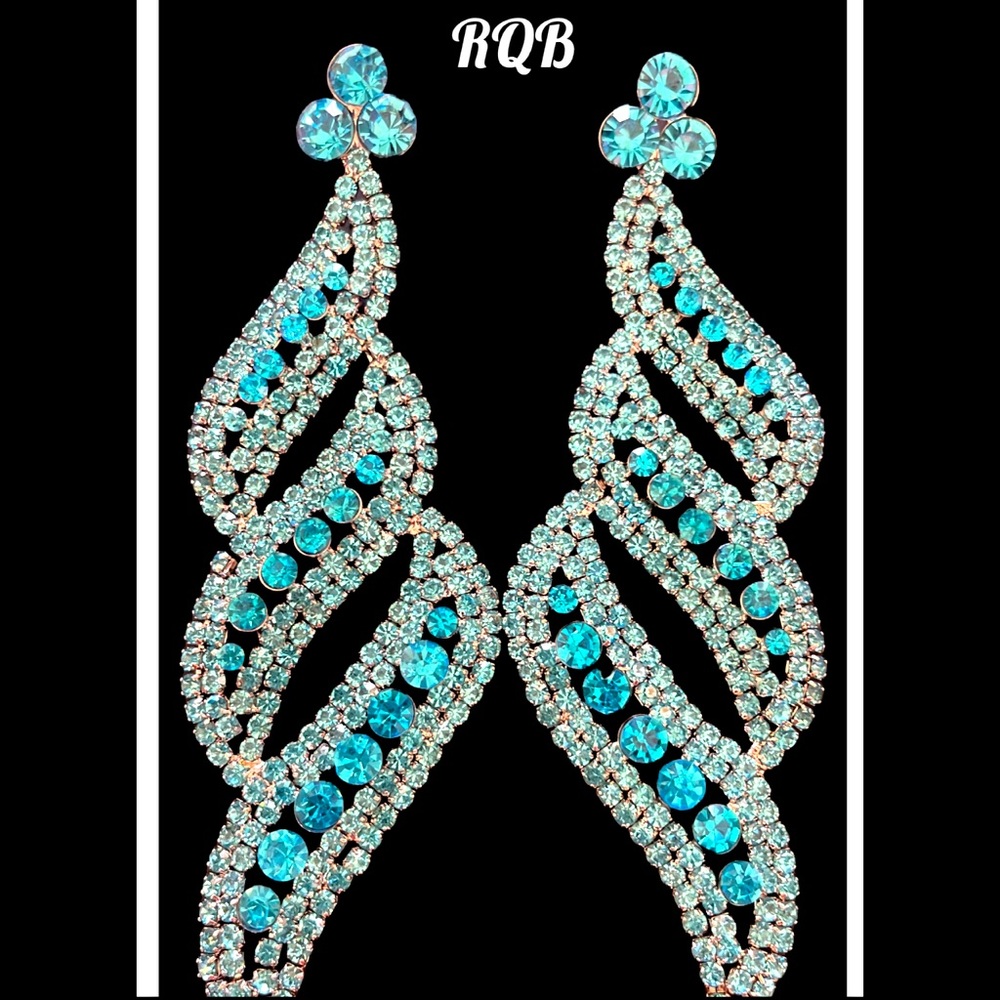 Turquoise Blue Earrings Pageant Earrings